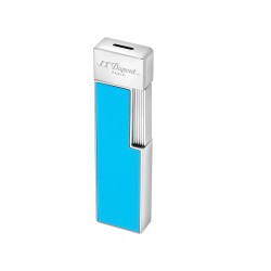 S.T. Dupont Twiggy Bleu Ciel & Chrome Lighter