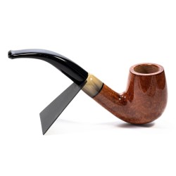 Pipa Chacom Olive Horn Liscia 42 Bent Billiard CH 2423 | Pipeonline