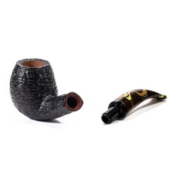 Pipa Savinelli Paloma Rusticata 677 KS Bent Billiard SV 2435