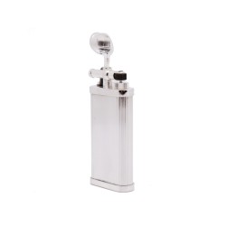 Dunhill Unique Lines Silver Plated Flint Pipe Lighter