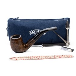 Pipa Savinelli One Starter Kit 601 Liscia Bent Billiard SV 2519