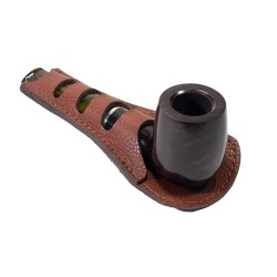 Pipe Stand in Leather Giovannozzi - 1 Place