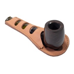 Pipe Stand in Leather Giovannozzi - 1 Place