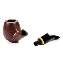 Pipa in Radica Ropp Art Déco Liscia 63 Bent Apple