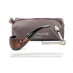 Pipa in Radica Saint Claude Starter Set Liscia Bent