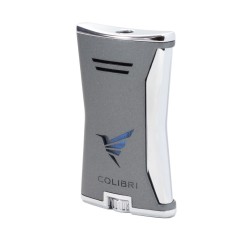Accendino Jet Flame Colibri Slim Carbone Cromo