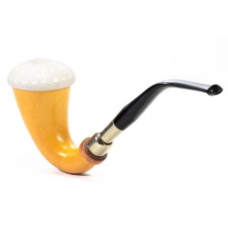 Pipa in Zucca CPW Calabash Liscia Cap in Schiuma CB 2513 | Pipeonline