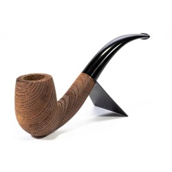 Bog Oak Pipe Castoldi Sandblasted Bent Billiard CS 2506 | Buy Now