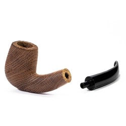 Bog Oak Pipe Castoldi Sandblasted Bent Billiard CS 2506 | Buy Now