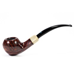 Pipa Sasieni 4 Dot Walnut Liscia Bent Rhodesian