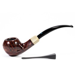 Pipe Sasieni 4 Dot Walnut Smooth Bent Rhodesian