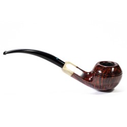 Pipa Sasieni 4 Dot Walnut Liscia Bent Rhodesian
