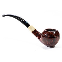 Pipa Sasieni 4 Dot Walnut Liscia Bent Rhodesian
