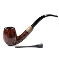 Pipa in radica Sasieni 4 Dot Walnut Liscia Bent SS 2518 | Pipeonline