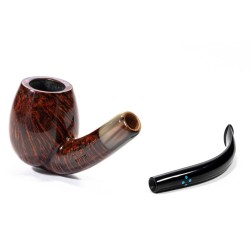 Pipa in radica Sasieni 4 Dot Walnut Liscia Bent SS 2518 | Pipeonline