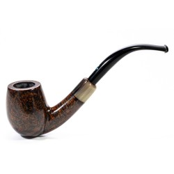 Pipa in radica Sasieni 4 Dot Walnut Liscia Bent