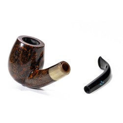 Pipa in radica Sasieni 4 Dot Walnut Liscia Bent