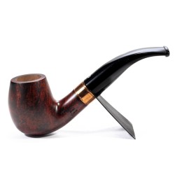 Pipe Talamona Brass Cognac Smooth Bent