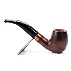 Pipa Talamona Brass Cognac Liscia Bent
