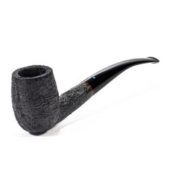 Pipa Sasieni 4 Dot Ruff Root Sabbiata Bent Billiard SS 2540