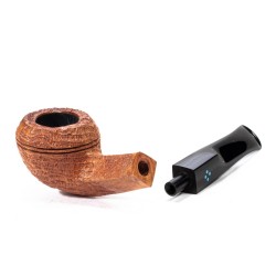 Pipa Sasieni 4 Dot Ruff Root Sabbiata Bent Rhodesian