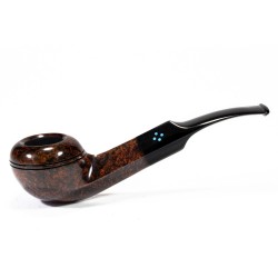 Pipa Sasieni 4 Dot Walnut Liscia Bent Rhodesian