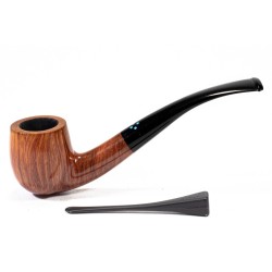 Pipa in Radica Sasieni 4 Dot Natural Liscia Bent SS 2560 | Pipeonline