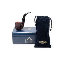 Pipe Savinelli Punto Oro Gold Sandblasted Bent Billiard