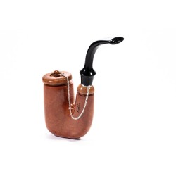 Pipa Brebbia Oom Paul Ambra Liscia Hungarian BR 2592 | Pipeonline