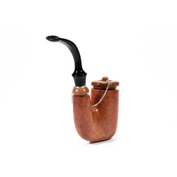 Pipa Brebbia Oom Paul Ambra Liscia Hungarian BR 2592 | Pipeonline
