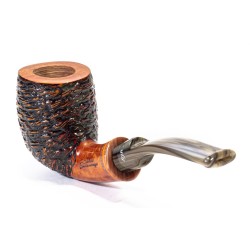 Pipa Santambrogio Rusticata Bent Billiard