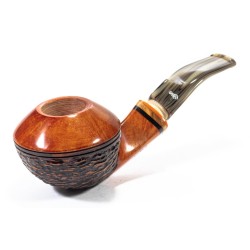 Pipe Santambrogio Rusticated Bent Rhodesian