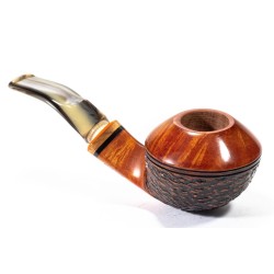 Pipe Santambrogio Rusticated Bent Rhodesian