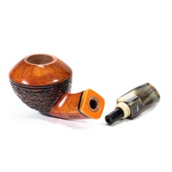 Pipe Santambrogio Rusticated Bent Rhodesian