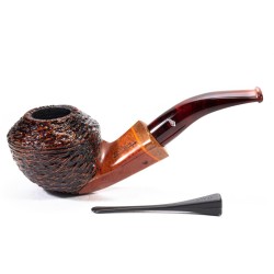 Pipe Santambrogio Rusticated Bent Rhodesian