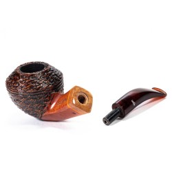 Pipe Santambrogio Rusticated Bent Rhodesian