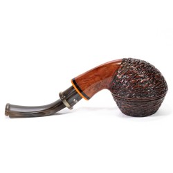 Pipe Santambrogio Rusticated Bent Rhodesian