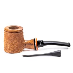 Pipe Santambrogio Rusticated Natural Poker