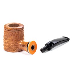 Pipe Santambrogio Rusticated Natural Poker