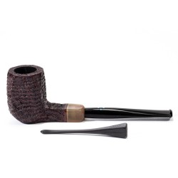 Briar Pipe Sasieni 4 Dot Walnut Sandblasted Square Panel