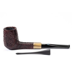 Briar Pipe Sasieni 4 Dot Walnut Ruff Sandblasted Square Panel SV 2602