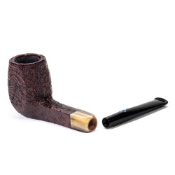 Briar Pipe Sasieni 4 Dot Walnut Ruff Sandblasted Square Panel SV 2602