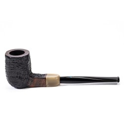 Briar Pipe Sasieni 4 Dot Dark Ruff Sandblasted Square Panel SV 2605