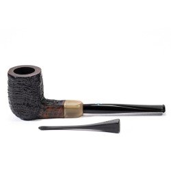 Briar Pipe Sasieni 4 Dot Dark Ruff Sandblasted Square Panel SV 2605