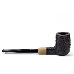 Briar Pipe Sasieni 4 Dot Dark Ruff Sandblasted Square Panel SV 2605