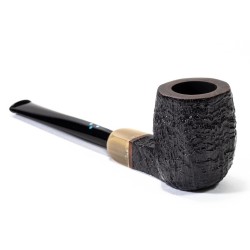 Pipa Sasieni 4 Dot Dark Ruff Sabbiata Square Panel SS 2605