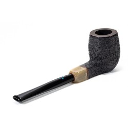 Briar Pipe Sasieni 4 Dot Dark Ruff Sandblasted Square Panel SV 2605