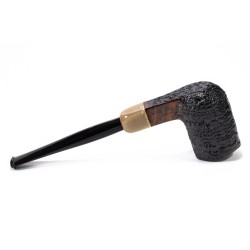 Briar Pipe Sasieni 4 Dot Dark Ruff Sandblasted Square Panel SV 2605