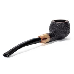 Briar Pipe Sasieni 4 Dot Dark Ruff Sandblasted Prince SV 2611