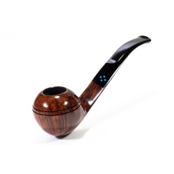 Briar Pipe Sasieni 4 Dot Walnut Smooth Bent Rhodesian SV 2628